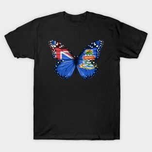 Caymanian Flag  Butterfly - Gift for Caymanian From Cayman Islands T-Shirt
